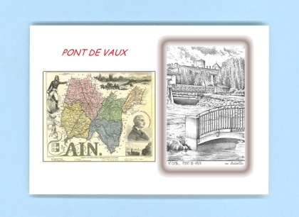 Cartes Postales impression Noir avec dpartement sur la ville de PONT DE VAUX Titre : vue