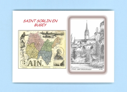 Cartes Postales impression Noir avec dpartement sur la ville de ST SORLIN EN BUGEY Titre : vue