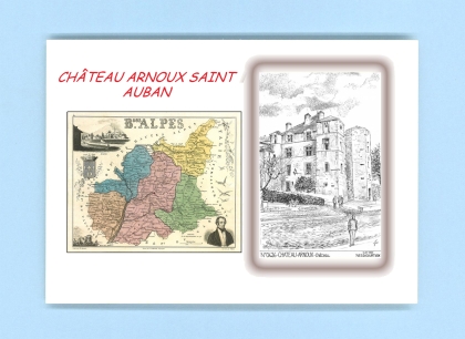 Cartes Postales impression Noir avec dpartement sur la ville de CHATEAU ARNOUX ST AUBAN Titre : chateau (mairie)