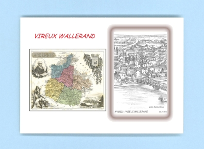 Cartes Postales impression Noir avec dpartement sur la ville de VIREUX WALLERAND Titre : vue