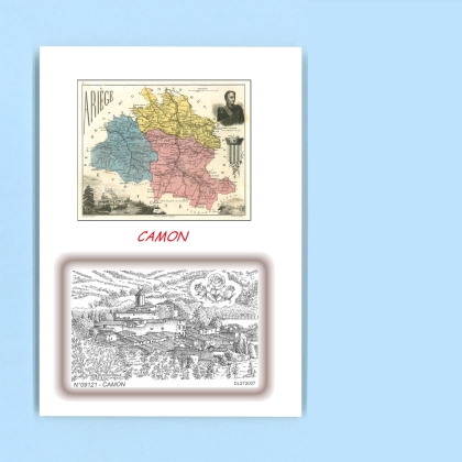 Cartes Postales impression Noir avec dpartement sur la ville de CAMON Titre : vue