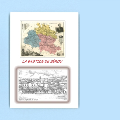 Cartes Postales impression Noir avec dpartement sur la ville de LA BASTIDE DE SEROU Titre : vue