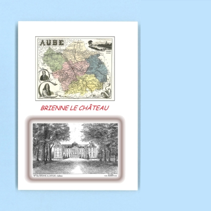Cartes Postales impression Noir avec dpartement sur la ville de BRIENNE LE CHATEAU Titre : chateau