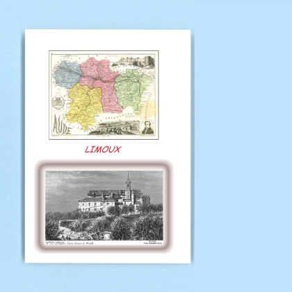 Cartes Postales impression Noir avec dpartement sur la ville de LIMOUX Titre : vue