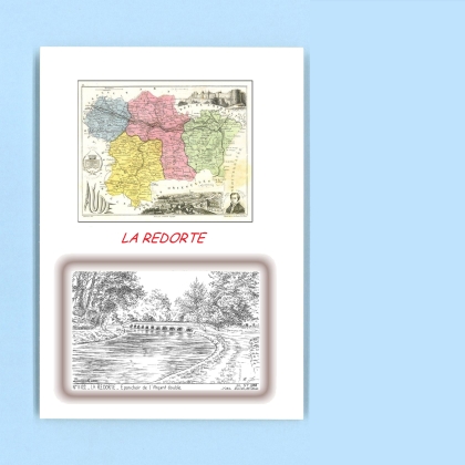 Cartes Postales impression Noir avec dpartement sur la ville de LA REDORTE Titre : epanchoir de l argent double