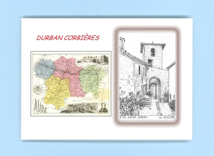 Cartes Postales impression Noir avec dpartement sur la ville de DURBAN CORBIERES Titre : vue