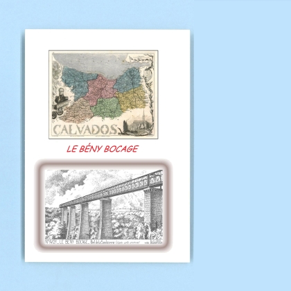 Cartes Postales impression Noir avec dpartement sur la ville de LE BENY BOCAGE Titre : pont de la souleuvre