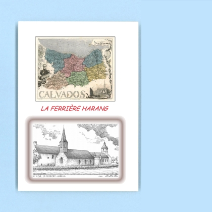 Cartes Postales impression Noir avec dpartement sur la ville de LA FERRIERE HARANG Titre : vue