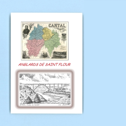 Cartes Postales impression Noir avec dpartement sur la ville de ANGLARDS DE ST FLOUR Titre : viaduc de garabit