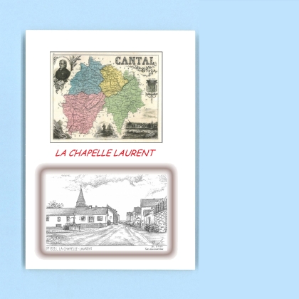 Cartes Postales impression Noir avec dpartement sur la ville de LA CHAPELLE LAURENT Titre : vue