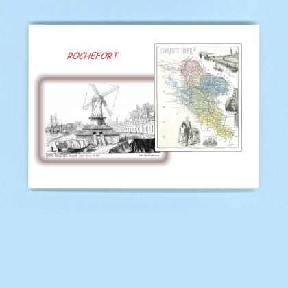Cartes Postales impression Noir avec dpartement sur la ville de ROCHEFORT Titre : arsenal