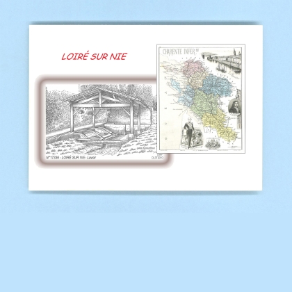 Cartes Postales impression Noir avec dpartement sur la ville de LOIRE SUR NIE Titre : lavoir