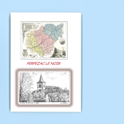 Cartes Postales impression Noir avec dpartement sur la ville de PERPEZAC LE NOIR Titre : vue