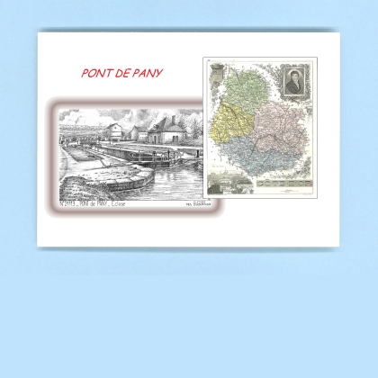 Cartes Postales impression Noir avec dpartement sur la ville de PONT DE PANY Titre : ecluse