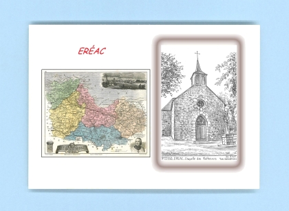 Cartes Postales impression Noir avec dpartement sur la ville de EREAC Titre : chapelle des rothouers