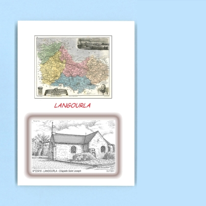 Cartes Postales impression Noir avec dpartement sur la ville de LANGOURLA Titre : chapelle st joseph