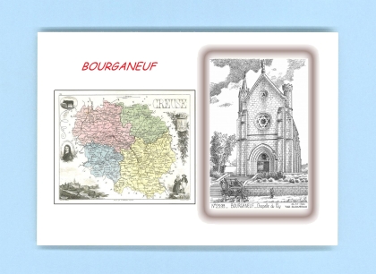 Cartes Postales impression Noir avec dpartement sur la ville de BOURGANEUF Titre : chapelle du puy