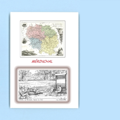 Cartes Postales impression Noir avec dpartement sur la ville de MERINCHAL Titre : source du cher a la peyrousse