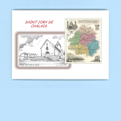 Cartes Postales impression Noir avec dpartement sur la ville de ST JORY DE CHALAIS Titre : vue
