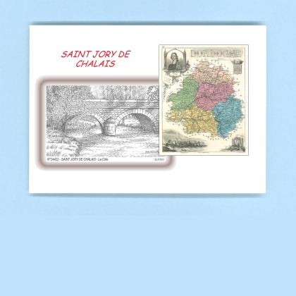 Cartes Postales impression Noir avec dpartement sur la ville de ST JORY DE CHALAIS Titre : la cole
