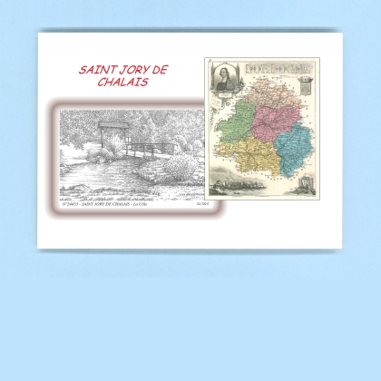 Cartes Postales impression Noir avec dpartement sur la ville de ST JORY DE CHALAIS Titre : la cole