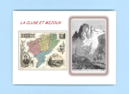 Cartes Postales impression Noir avec dpartement sur la ville de LA CLUSE ET MIJOUX Titre : pres pontarlier fort de joux