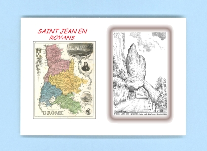 Cartes Postales impression Noir avec dpartement sur la ville de ST JEAN EN ROYANS Titre : combe laval