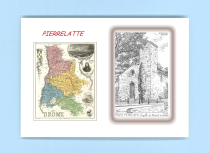 Cartes Postales impression Noir avec dpartement sur la ville de PIERRELATTE Titre : chapelle des penitents