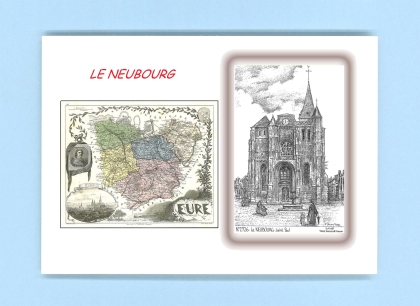 Cartes Postales impression Noir avec dpartement sur la ville de LE NEUBOURG Titre : st paul