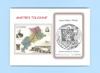 Cartes Postales impression Noir avec dpartement sur la ville de MARTRES TOLOSANE Titre : st vidian (d apres ancien doc)