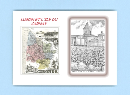 Cartes Postales impression Noir avec dpartement sur la ville de LUGON ET L ILE DU CARNAY Titre : vue