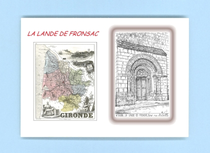 Cartes Postales impression Noir avec dpartement sur la ville de LA LANDE DE FRONSAC Titre : portail