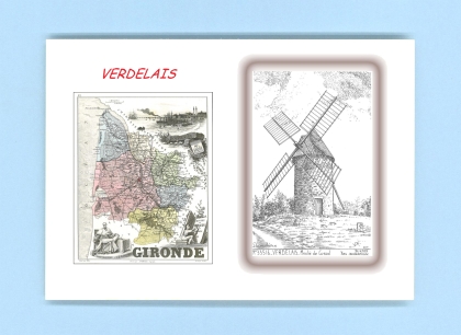 Cartes Postales impression Noir avec dpartement sur la ville de VERDELAIS Titre : moulin de cussol