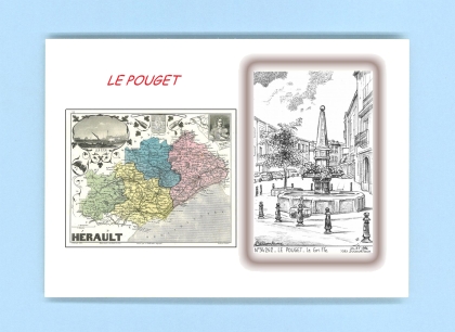 Cartes Postales impression Noir avec dpartement sur la ville de LE POUGET Titre : le griffe