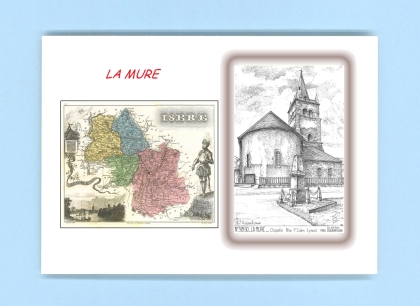 Cartes Postales impression Noir avec dpartement sur la ville de LA MURE Titre : chapelle pere p julien eymard