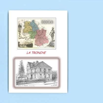 Cartes Postales impression Noir avec dpartement sur la ville de LA TRONCHE Titre : villa des alpes