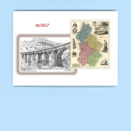 Cartes Postales impression Noir avec dpartement sur la ville de MOREZ Titre : viaducs