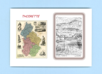 Cartes Postales impression Noir avec dpartement sur la ville de THOIRETTE Titre : vue