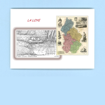 Cartes Postales impression Noir avec dpartement sur la ville de LA LOYE Titre : fontaine du moret