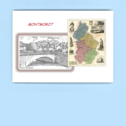 Cartes Postales impression Noir avec dpartement sur la ville de MONTMOROT Titre : vue
