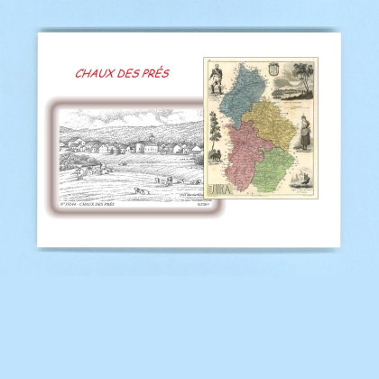 Cartes Postales impression Noir avec dpartement sur la ville de CHAUX DES PRES Titre : vue