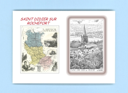 Cartes Postales impression Noir avec dpartement sur la ville de ST DIDIER SUR ROCHEFORT Titre : vue