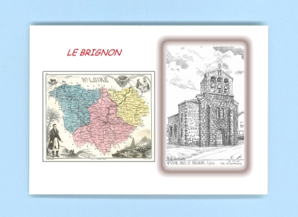 Cartes Postales impression Noir avec dpartement sur la ville de LE BRIGNON Titre : eglise de ussel le brignon