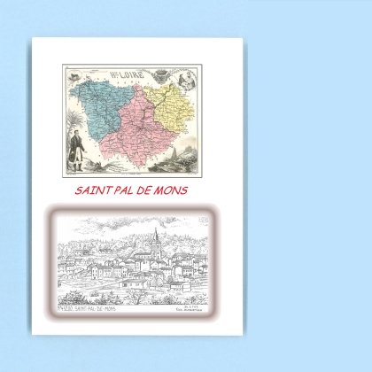 Cartes Postales impression Noir avec dpartement sur la ville de ST PAL DE MONS Titre : vue