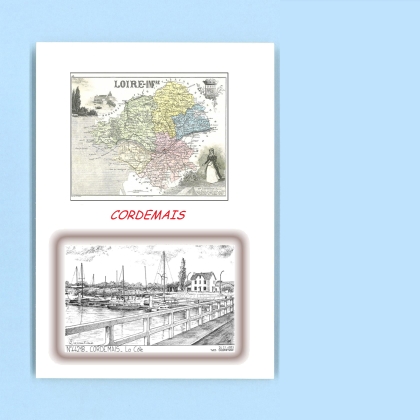Cartes Postales impression Noir avec dpartement sur la ville de CORDEMAIS Titre : la cote