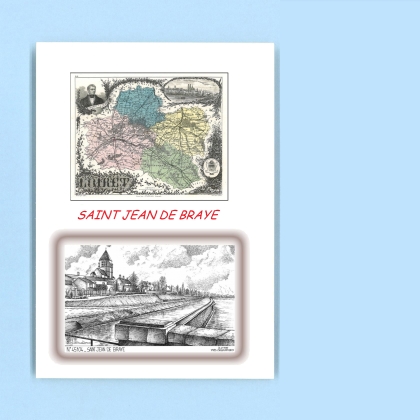 Cartes Postales impression Noir avec dpartement sur la ville de ST JEAN DE BRAYE Titre : vue