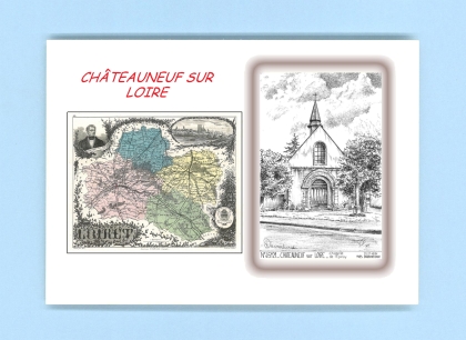 Cartes Postales impression Noir avec dpartement sur la ville de CHATEAUNEUF SUR LOIRE Titre : chapelle de l epinoy