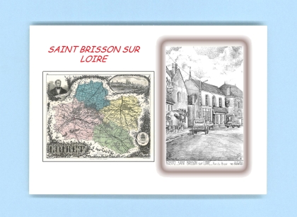 Cartes Postales impression Noir avec dpartement sur la ville de ST BRISSON SUR LOIRE Titre : rue du bizoir