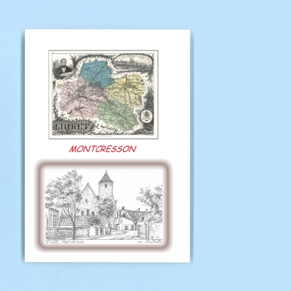Cartes Postales impression Noir avec dpartement sur la ville de MONTCRESSON Titre : vue
