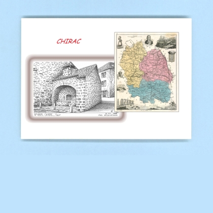 Cartes Postales impression Noir avec dpartement sur la ville de CHIRAC Titre : four
